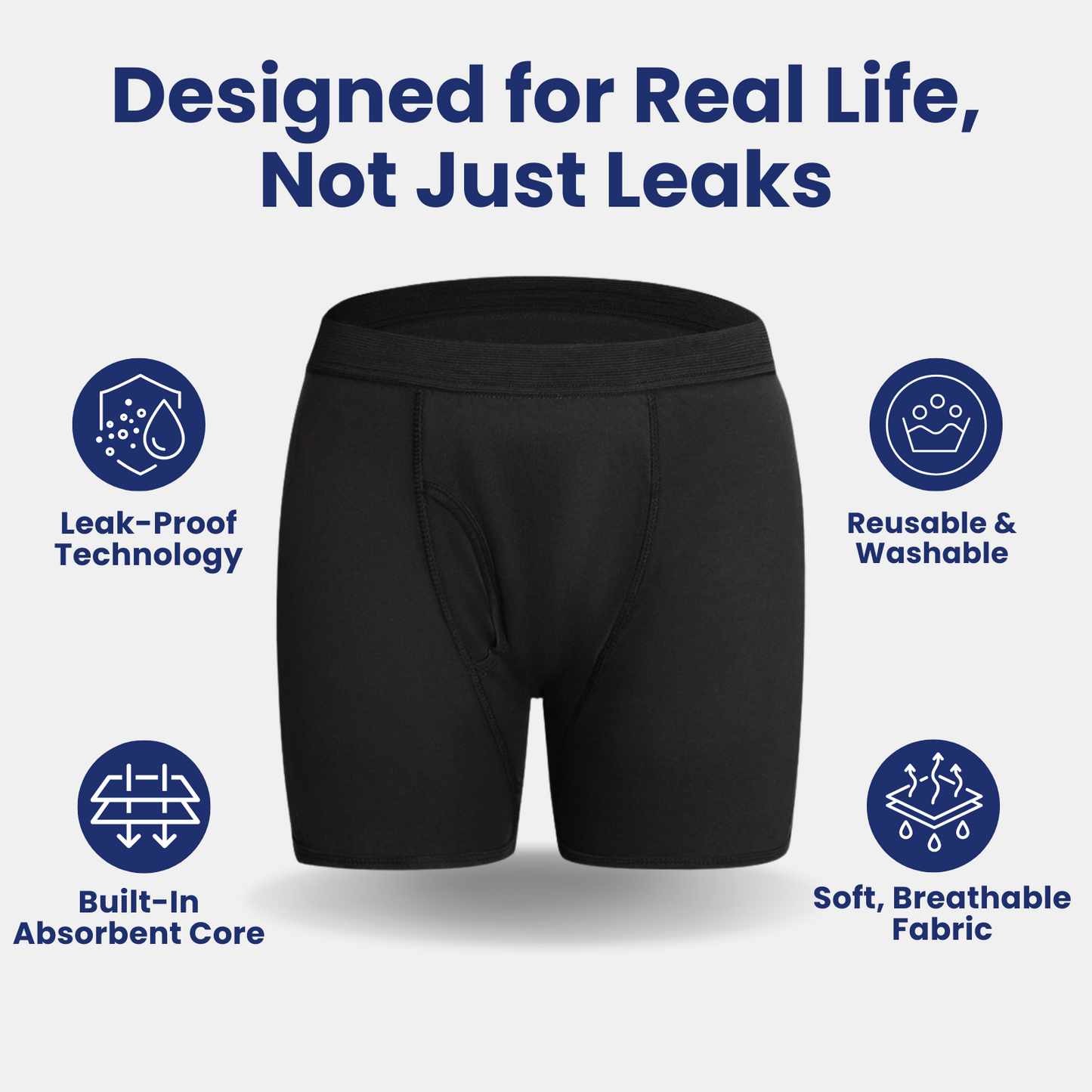 Absorberende incontinentie boxershorts