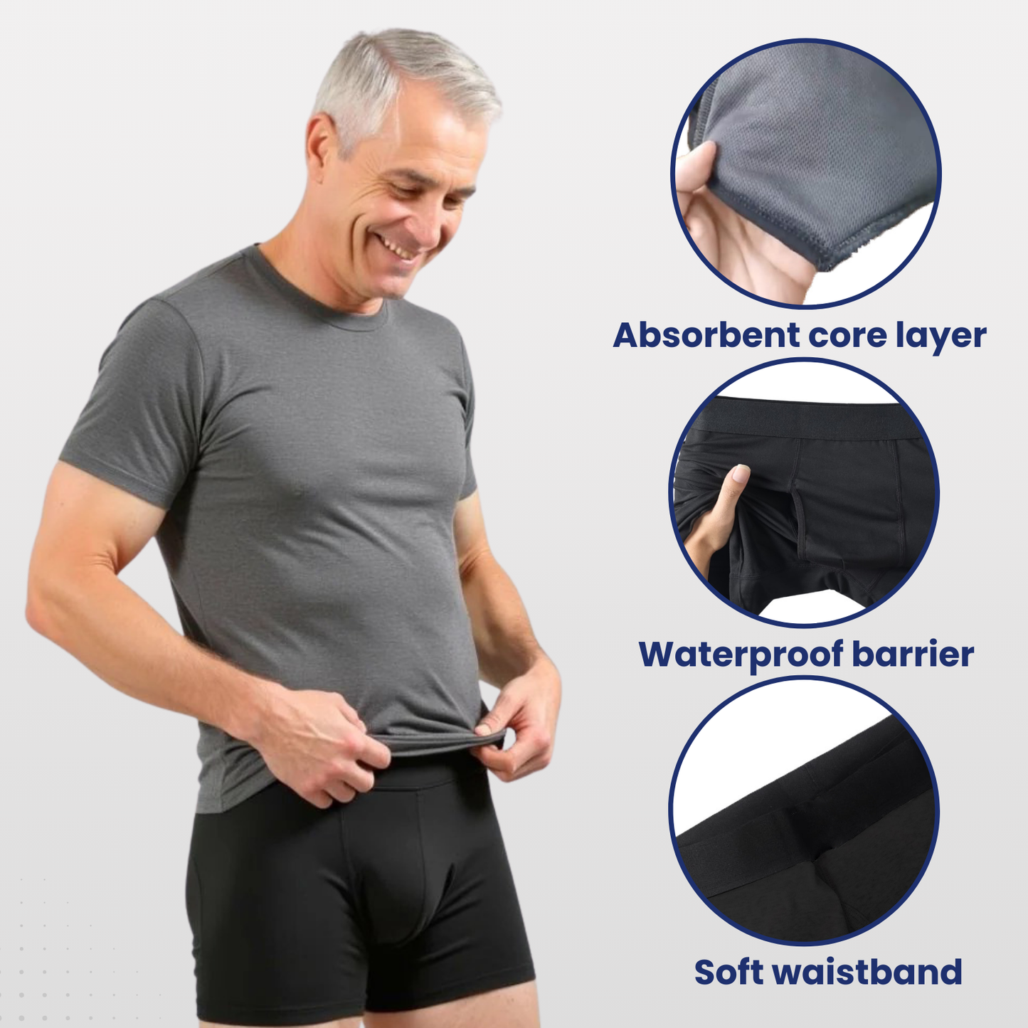 Absorberende incontinentie boxershorts